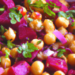 Ballila: Chickpea and beet root salad